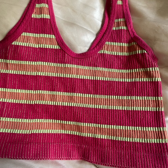 Striped Ribbed Tank Top - Picture 1 of 3
